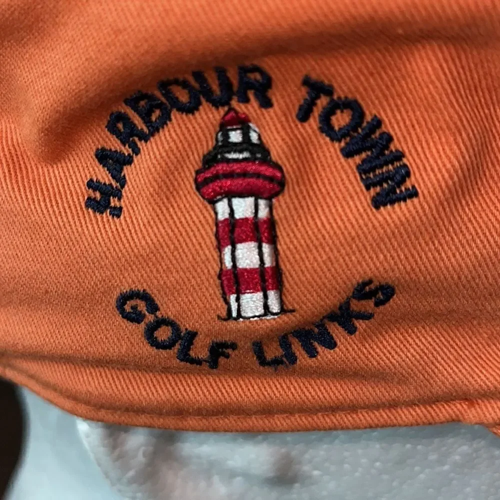mens MCI Heritage Harbour Town golf links Sunday orange solid golf cap hat